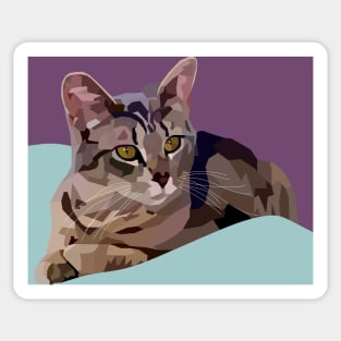 Stripped Cat Sticker